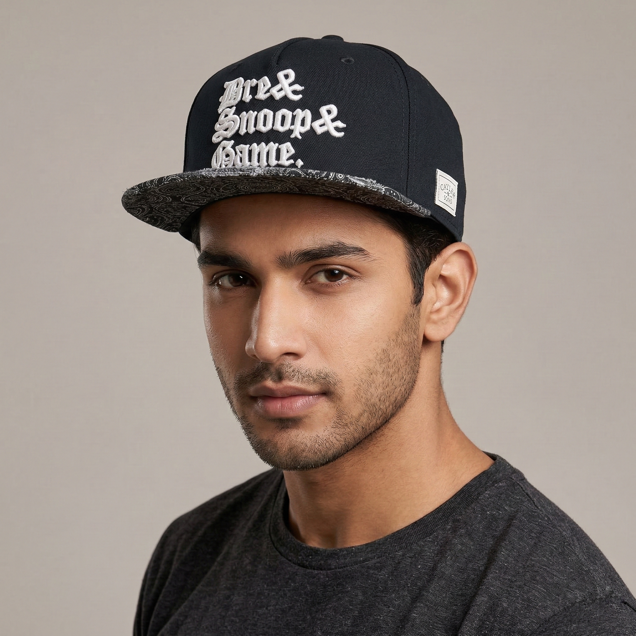 Vintage Style Hip Hop Thrifted Snapback – Cayler & Sons Paisley Brim Hat