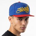Cropp Royal Blue and Red Two-Tone Snapback Cap