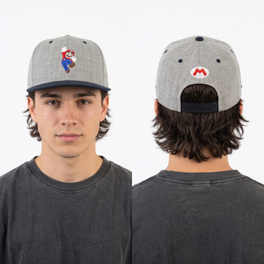 Vintage Style Mario Gaming Snapback | Thrifted Streetwear Cap 59-61cm
