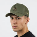 Thrifted LA Dodgers Olive Green Mesh Trucker Cap | Camo Logo