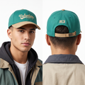 Vintage Rudolph Valentino Curved Brim Cap - Retro Two-Tone Sport Hat