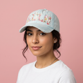 Thrifted Robin Ruth Köln Spellout Canvas Cap - Mint Green (Size 56-58cm)