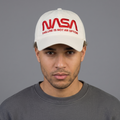 Thrifted NASA Embroidered White Cotton Strapback Cap