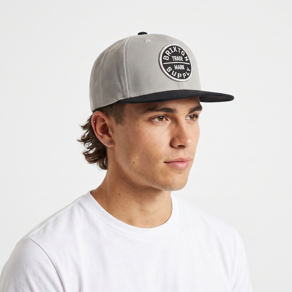 Vintage Brixton Trade Mark Supply Hat | Thrifted Grey Black Snapback Cap