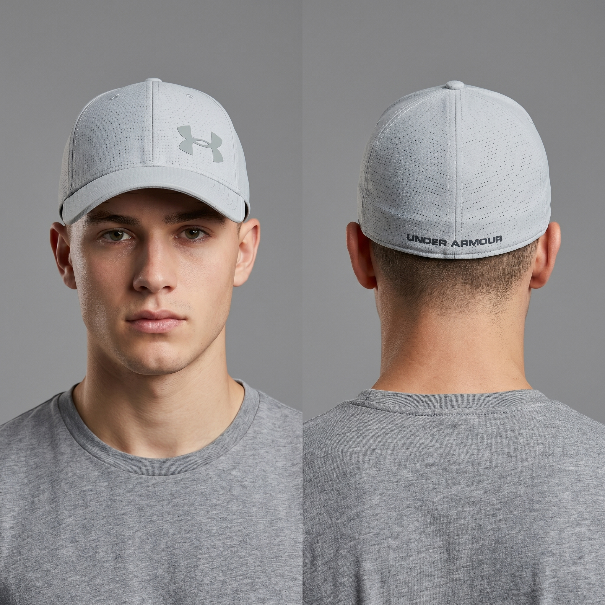 Thrifted Under Armour Micro-Mesh Performance Cap | Grey M/L