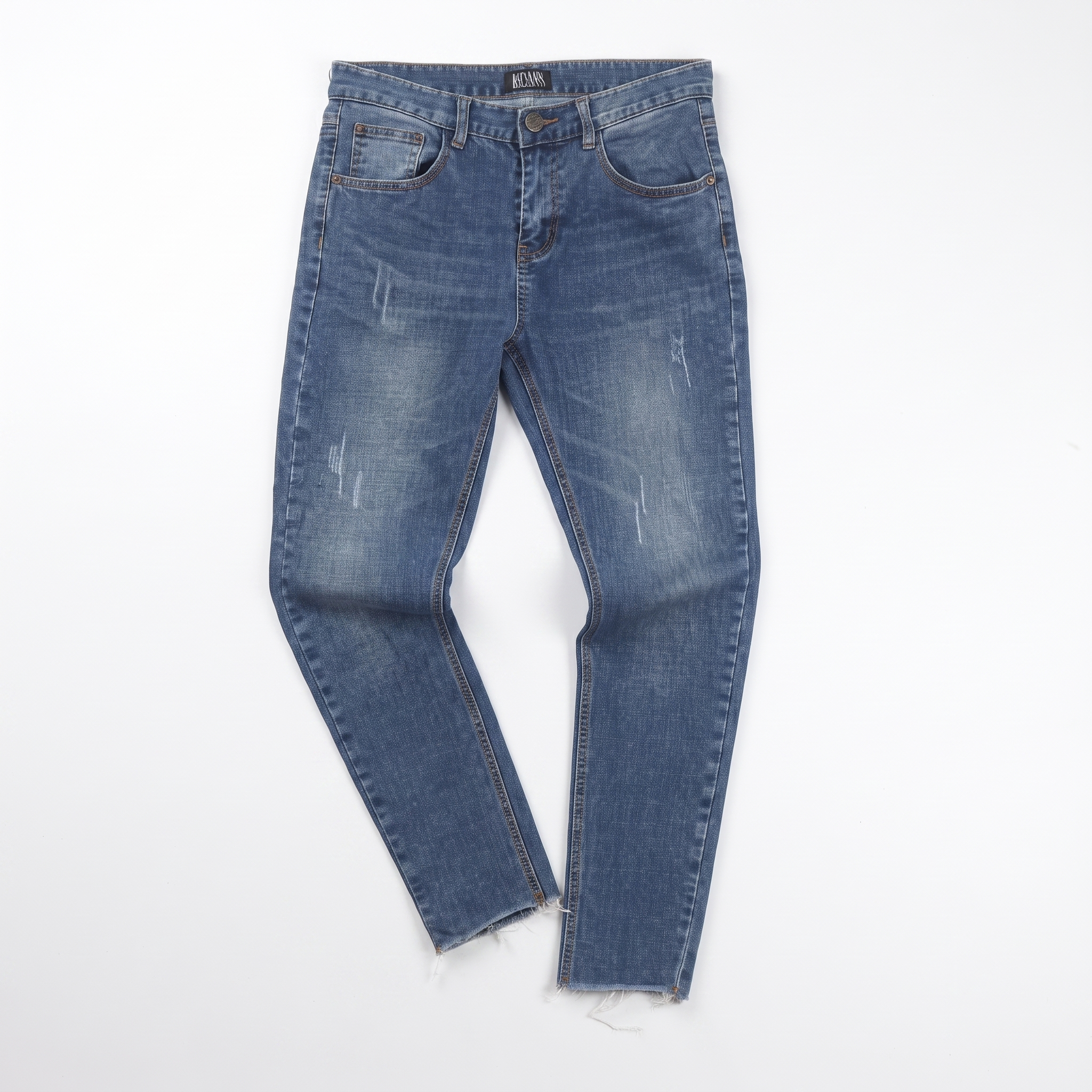 KJ Jeans 98% Cotton Raw Hem Blue Denim Pants Waist:30/ J1106
