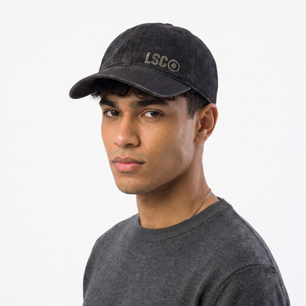 Thrifted Levi Strauss & Co. Black Denim LSCO Cap (57-59 cm)