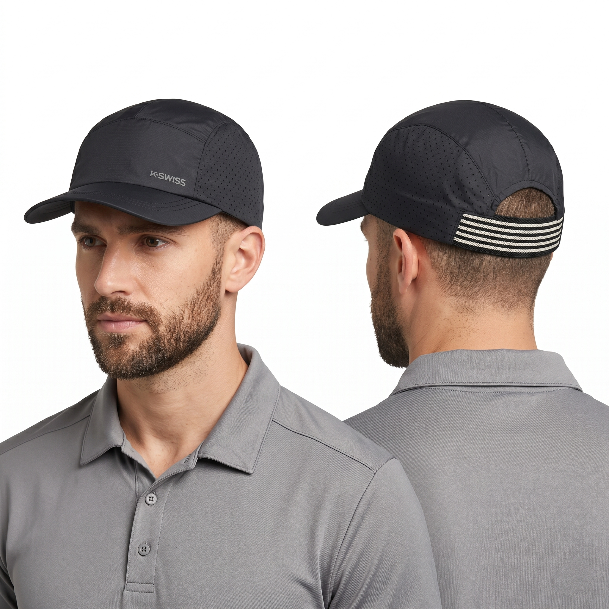 K-SWISS Breathable Tennis Cap | Thrifted Lightweight Running Hat 56-58cm