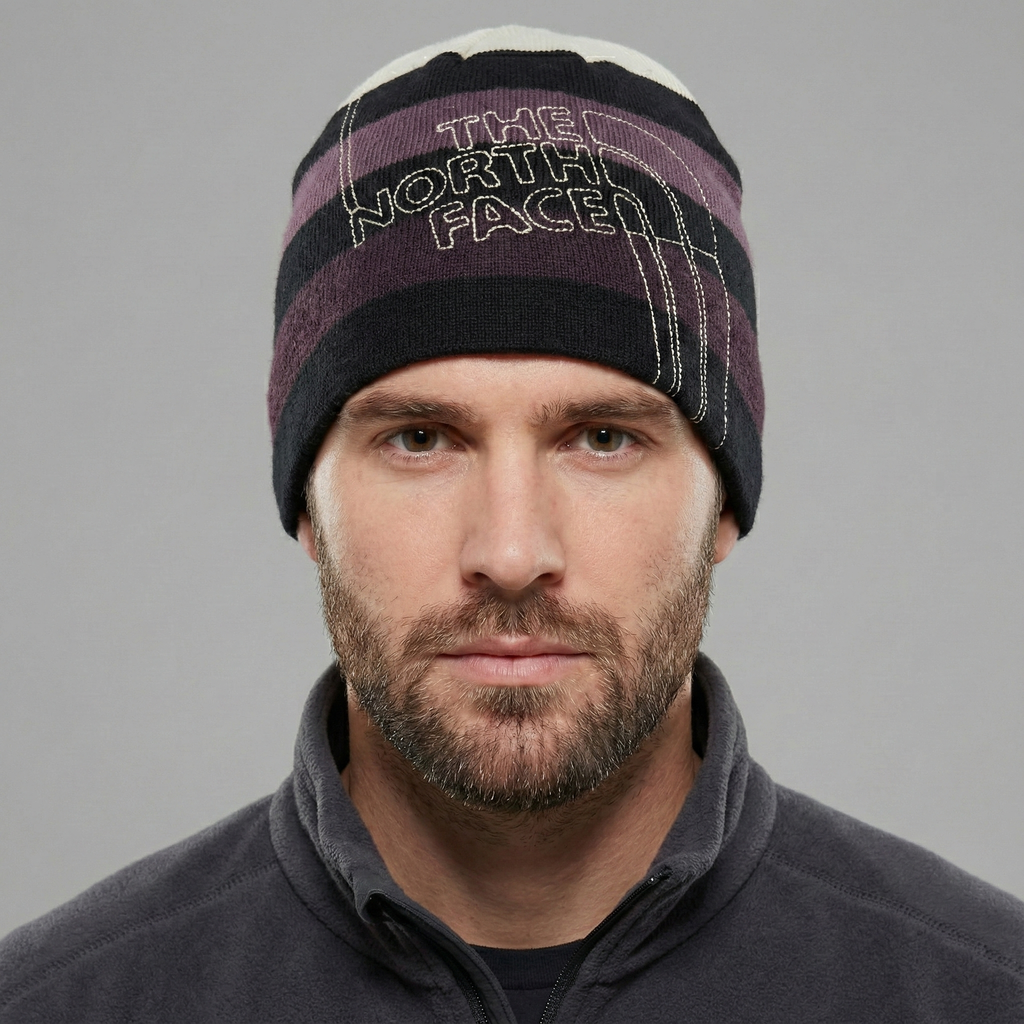 Authentic The North Face Large Embroidered Logo Thifted Beanie - Adult One Size