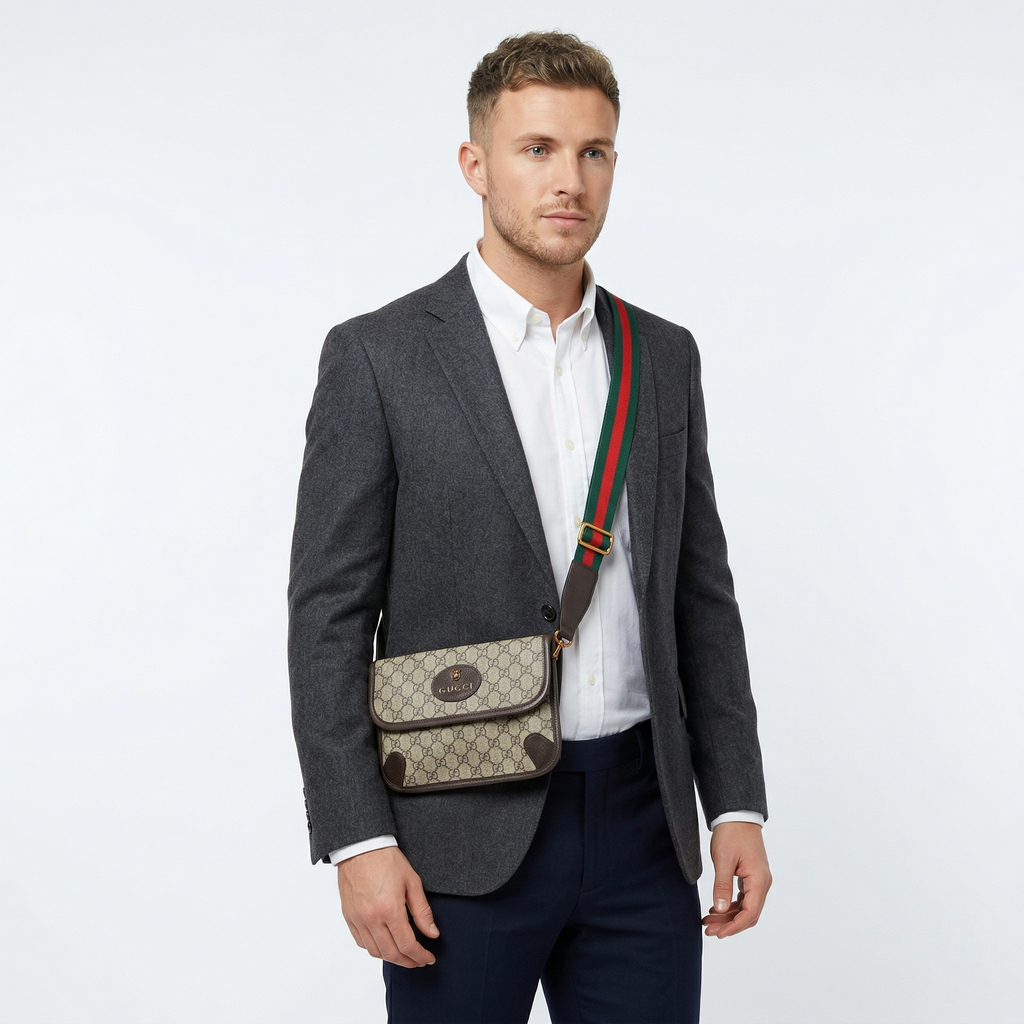 Men's Luxury Aesthetic Side Bag - Brown Monogram Canvas