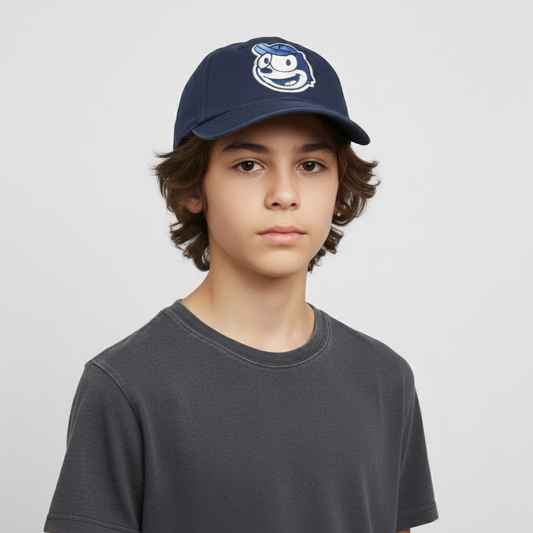 Felix the Cat" Embroidered Dad Cap - Navy (Youth Size)