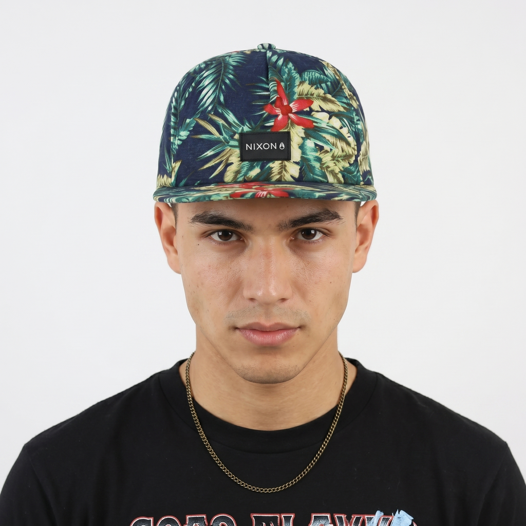 Vintage Nixon Floral Tropical Snapback - Rare Yupoong Sample Cap