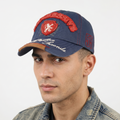 Thrifted EXR Heraldic Lion Navy Blue Strapback Dad Hat