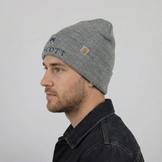 Carhartt Adult Unisex Heather Grey Knit Thrifted Beanie - Wescott Corporate Edition