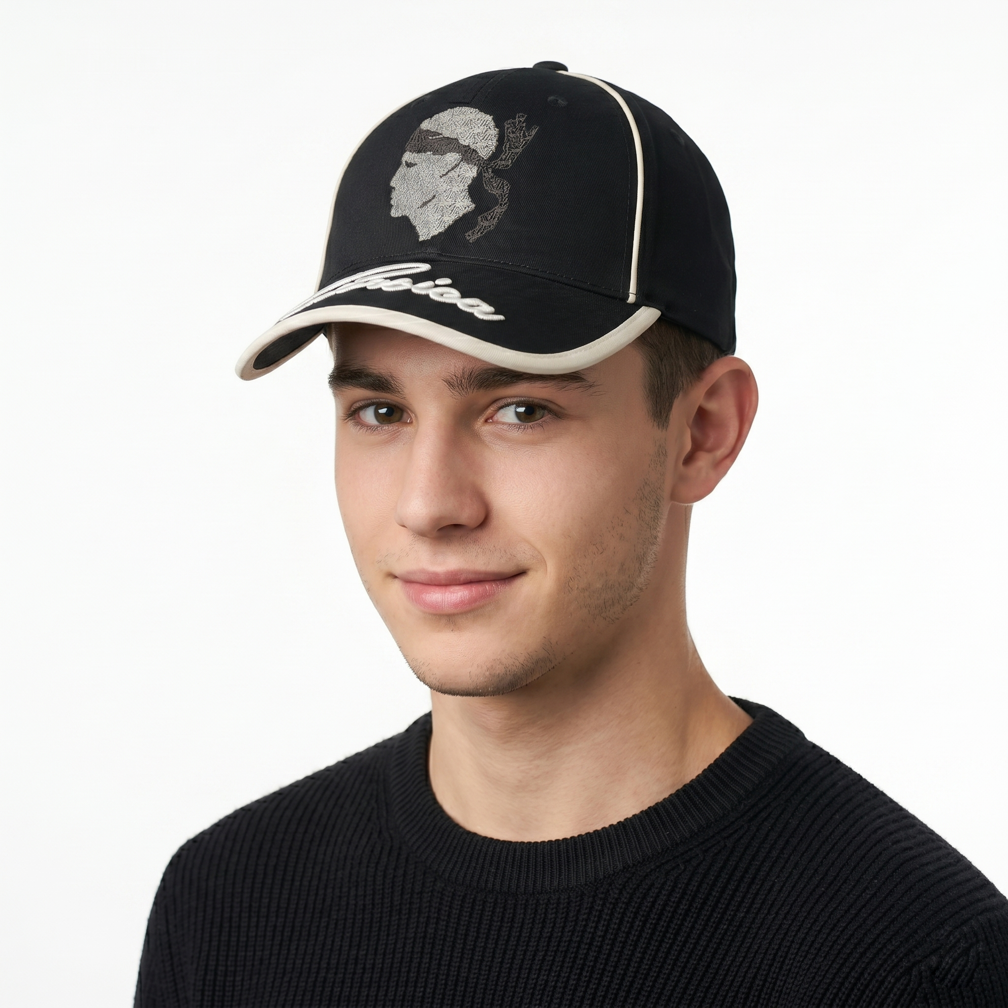 Thrifted Corsica "Testa di Moru" Graphic Cap - Contrast Piping - Adjustable