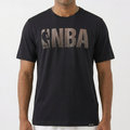 NBA Men’s Performance Graphic Thrifted T-Shirt - Black Halftone Logo
