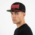 American Live Chicago Snapback Cap | Thrifted Retro Red & Black Hat 57-59cm