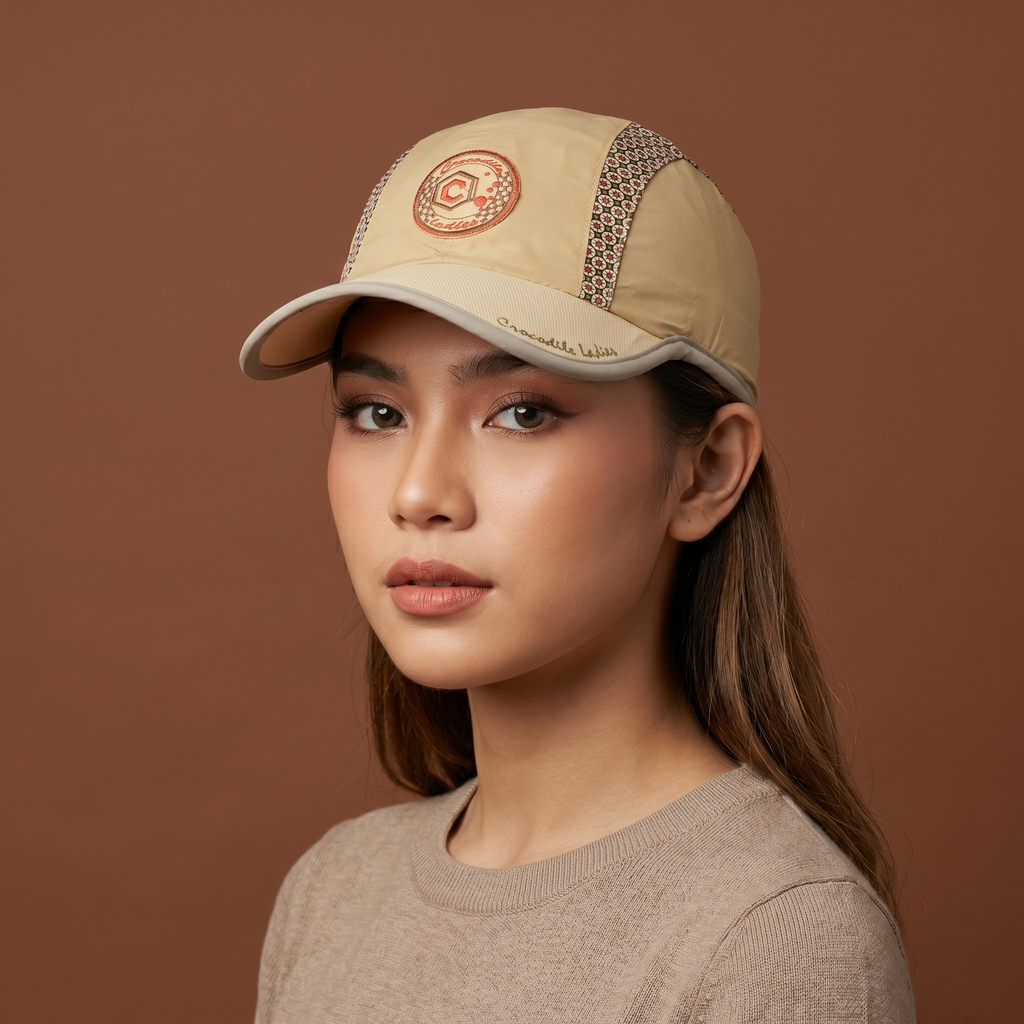 Thrifted Crocodile Ladies Geometric Pattern Sport Running Hat