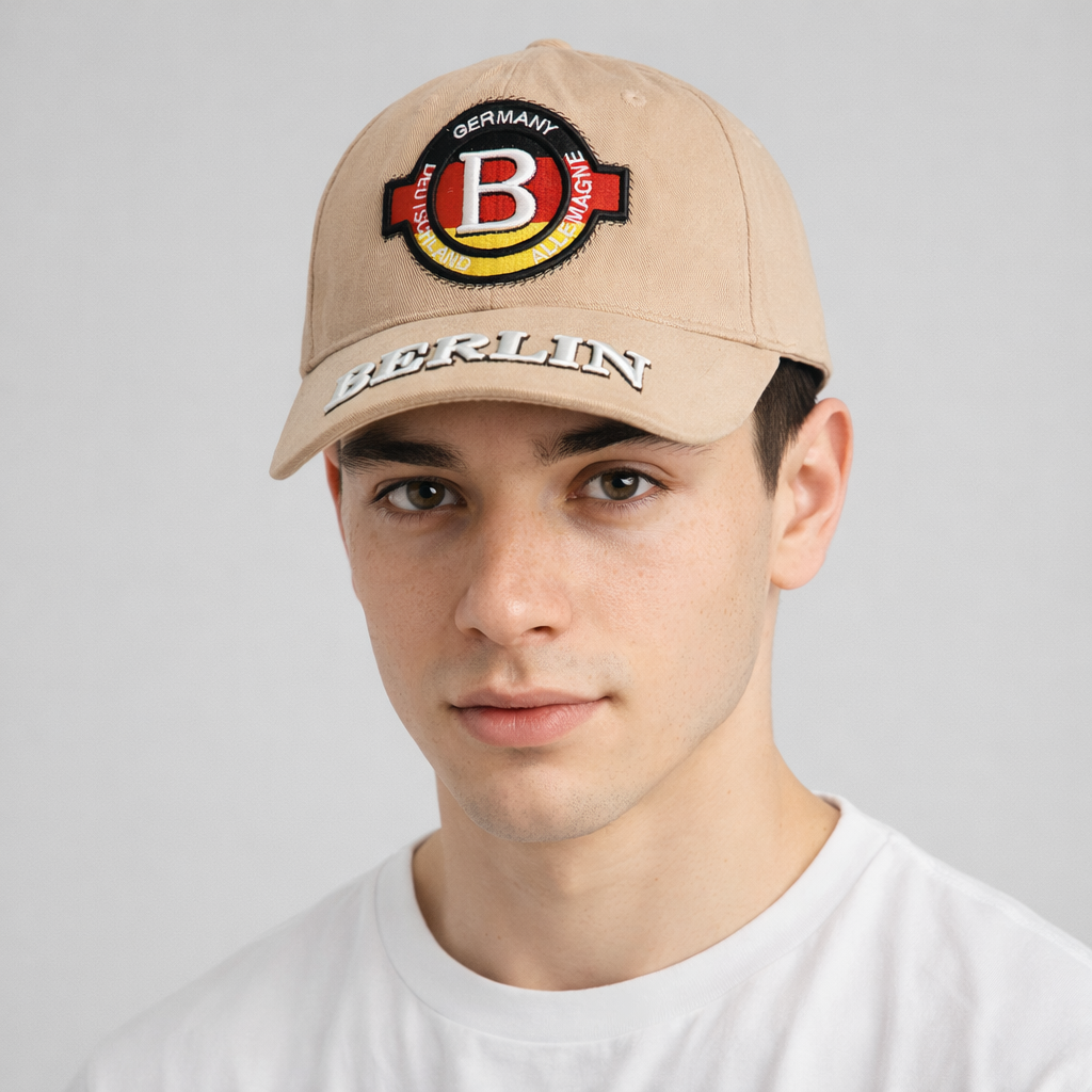 Germany Travel Series Adjustable Thrifted Cotton Cap – One Size (Thrifted)
