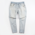 Thrifted Men's Casual Light Blue Elastic Waist Denim Waist:32/ J1088