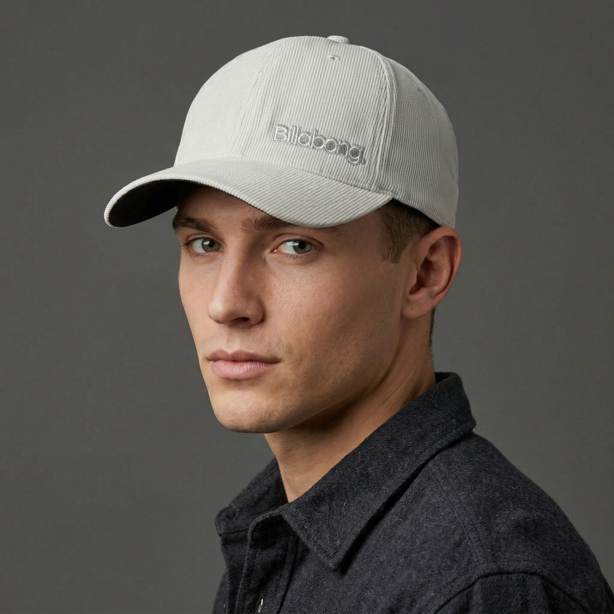 Vintage Billabong Off-White Corduroy Flexfit Cap