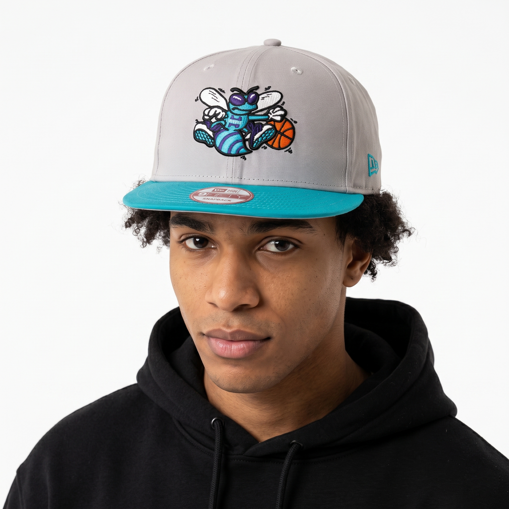 New Era 9FIFTY Charlotte Hornets Snapback | Thrifted Retro NBA Hat 58-60cm