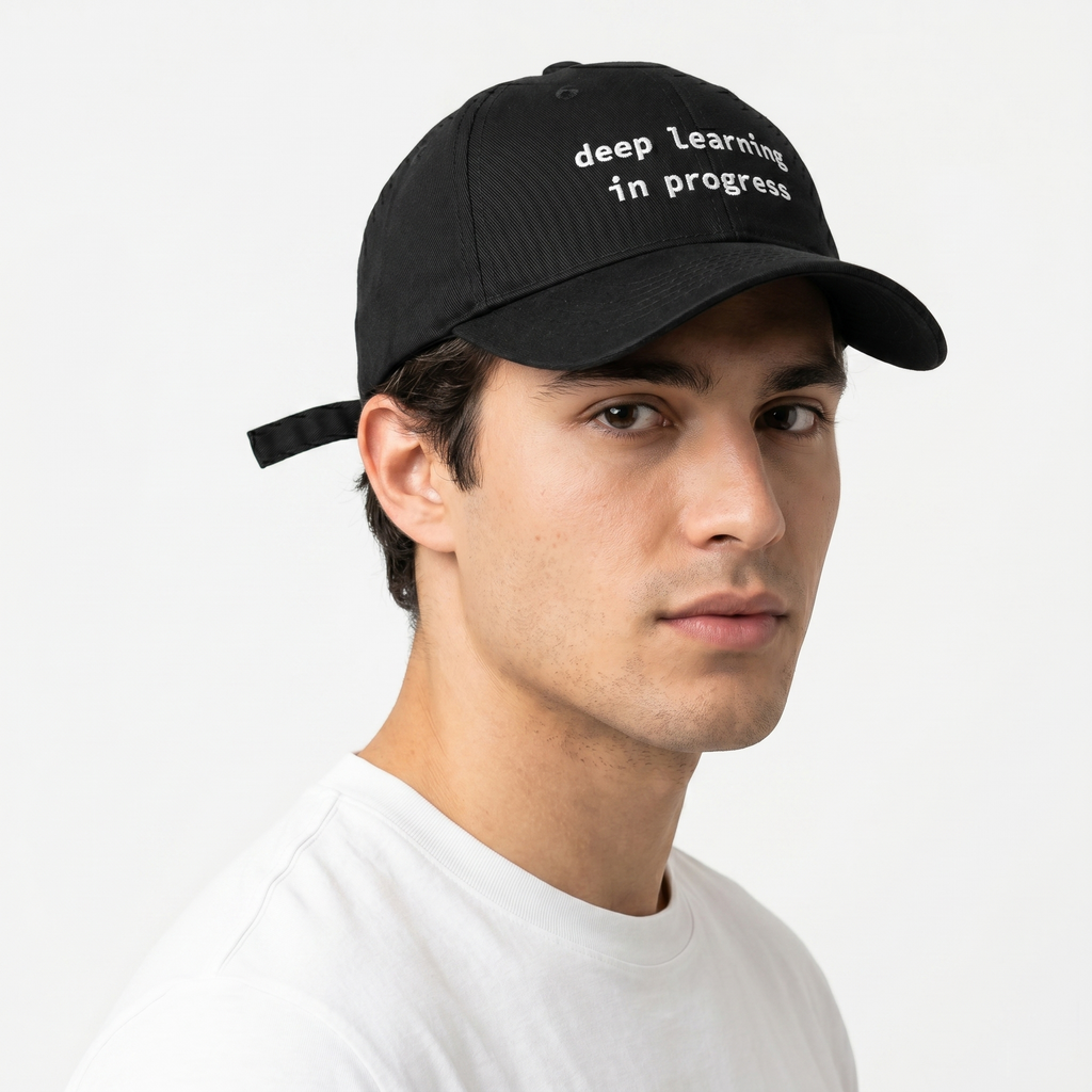 hrifted Beechfield Black Embroidered Programmer Cap