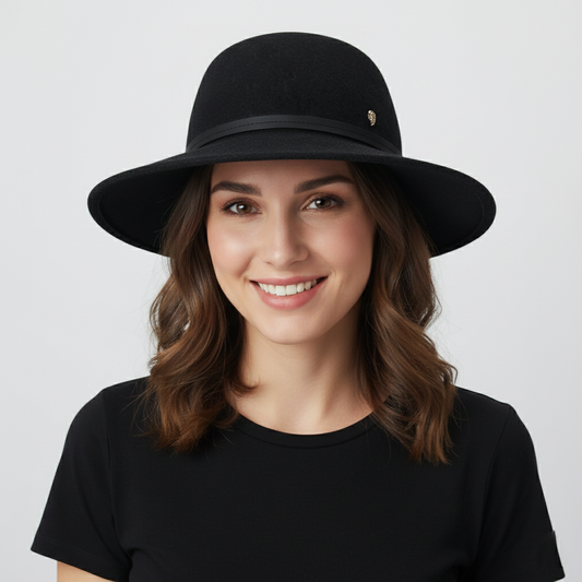 Helen Kaminski Alto 6 wool-felt Cloche Hat | Black | FARFETCH IN Thrifted Hat