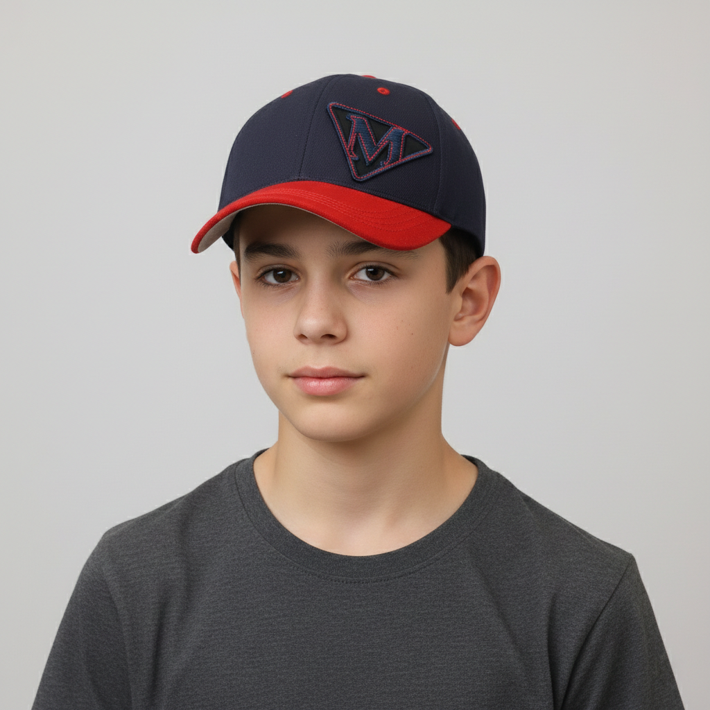 Vintage Navy & Red "M" Letter Graphic Cap – Thrifted Streetwear