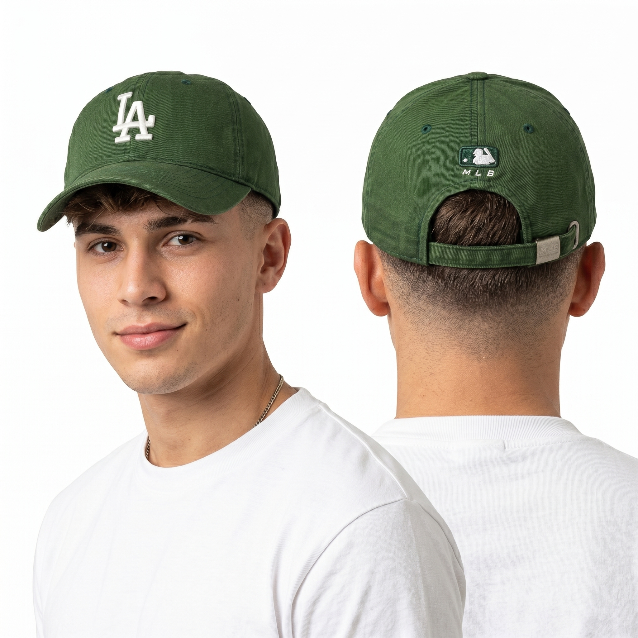 Thrifted LA Dodgers Dark Green Baseball Cap | Adjustable 57-60 cm