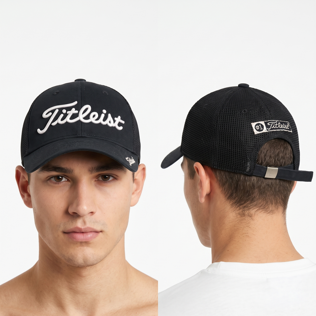 Titleist Embroidered Spellout Hat | Thrifted Athletic Mesh Cap 57-59cm