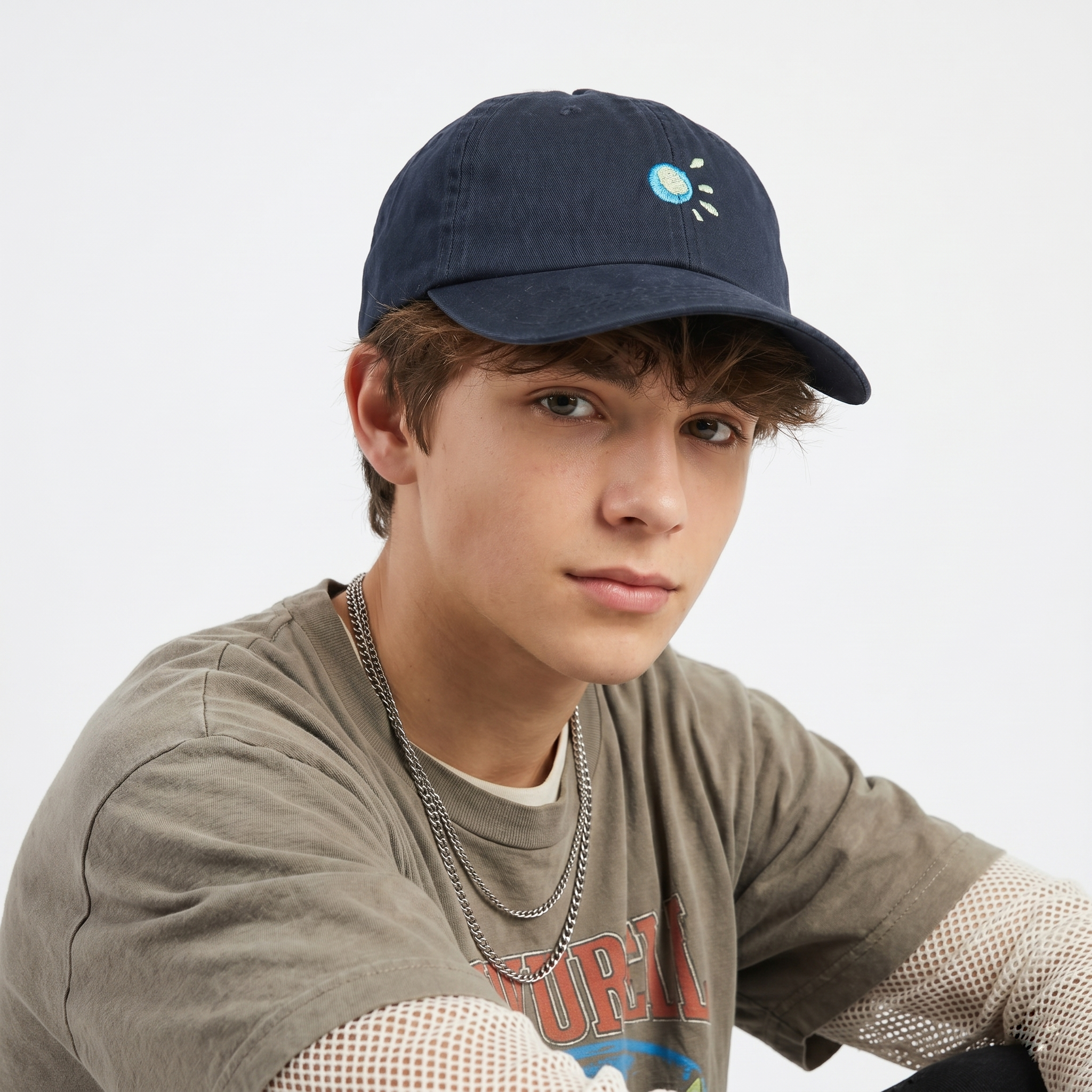 Thrifted Club Med Oyyo Embroidered Navy Cotton Dad Hat