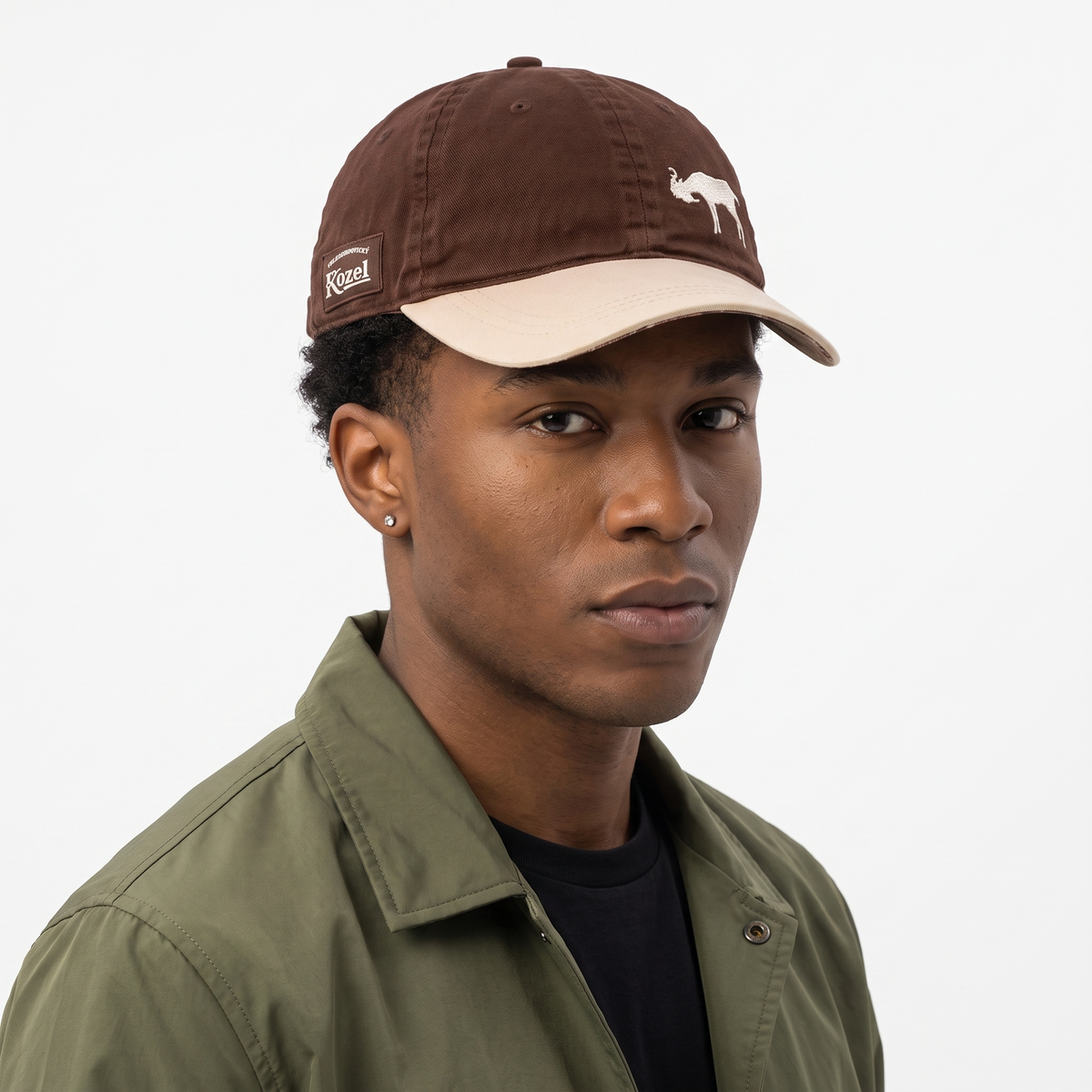 Thrifted Kozel Czech Beer Goat Embroidered Cap (55-57cm) | 10482