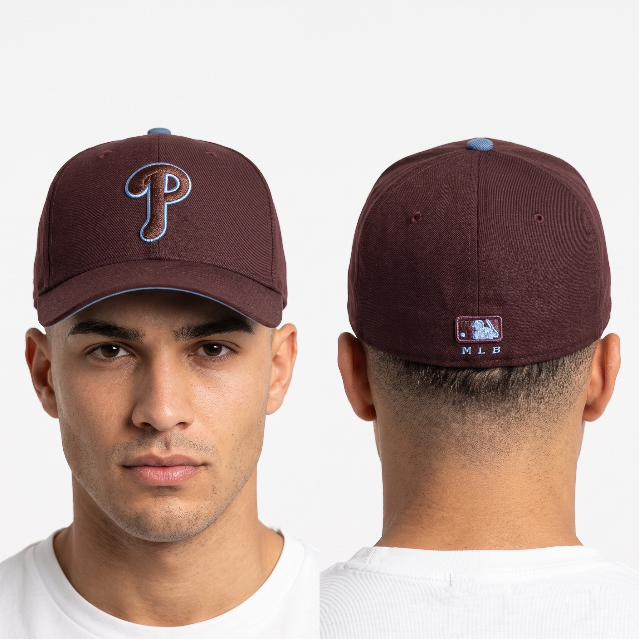 Vintage Philadelphia Phillies Baseball Hat - MLB Maroon Fitted Style Cap