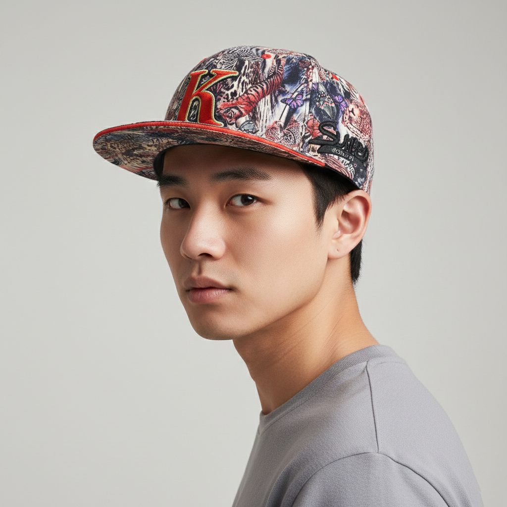 Vintage SMB Super Massive Bound Animal Print Thrifted Snapback Hat