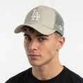 Thrifted Vintage New Era Los Angeles Dodgers Two-Tone A-Frame Trucker Cap - 56-58cm