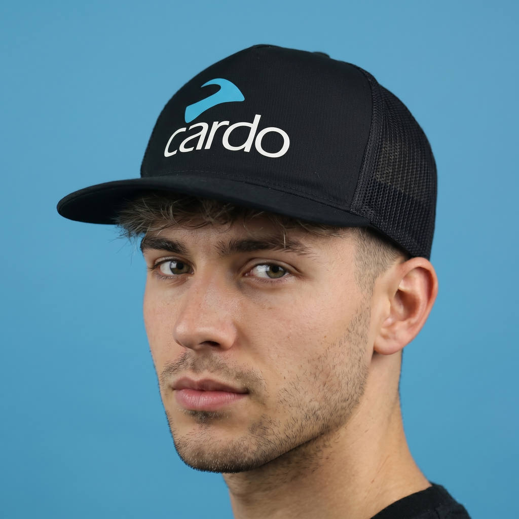 Thrifted Cardo Black Snapback Trucker Cap