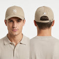 Thrifted NY Yankees Khaki Cap | MLB Strapback Baseball Hat