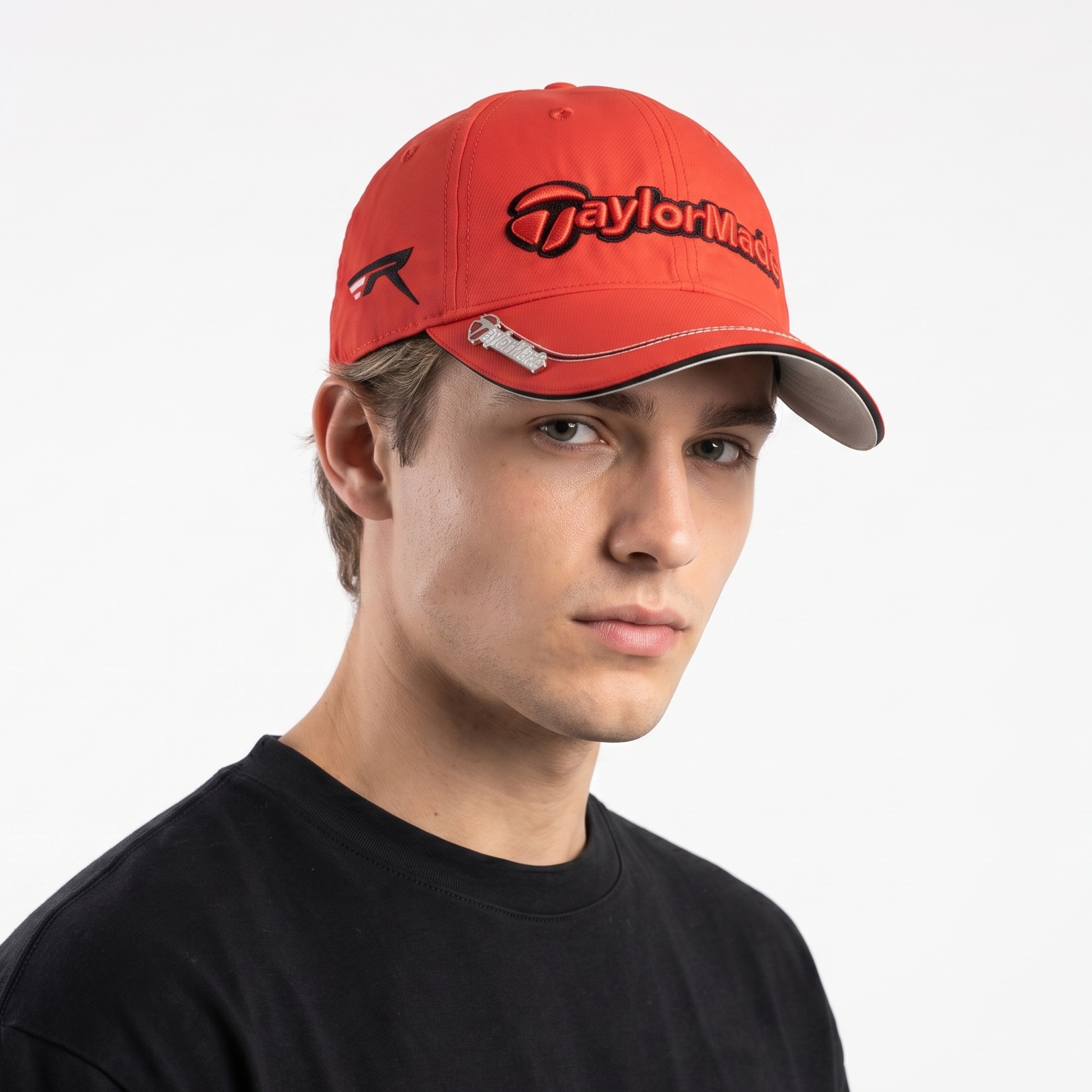Vintage TaylorMade Bright Red Performance Golf Cap with Ball Marker