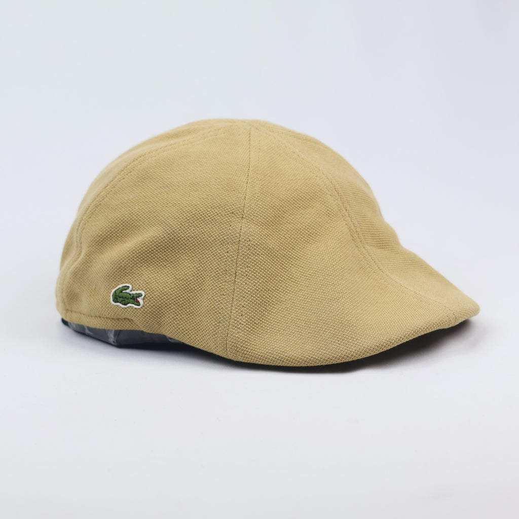 Lacoste Vintage Piqué Flat Thrifted Cap - Classic Beige Golf Ivy Hat