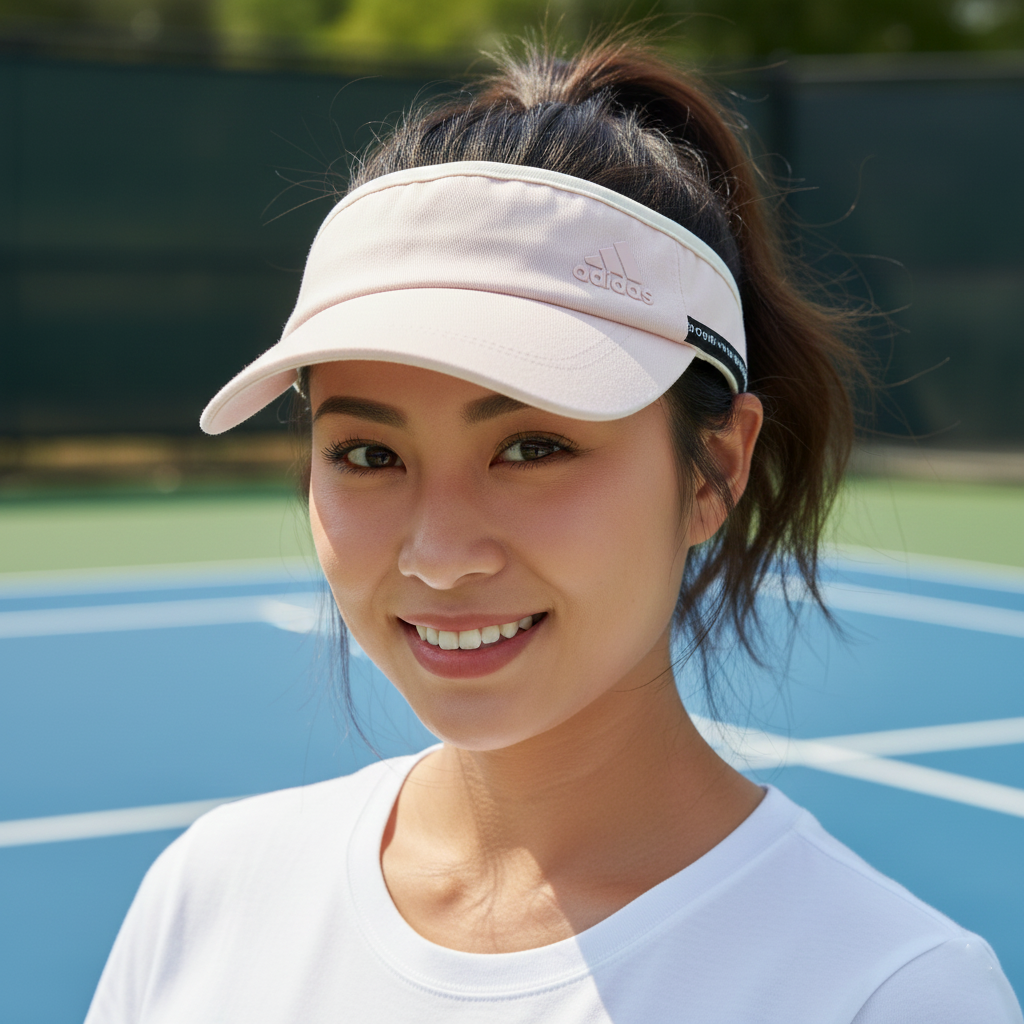 Adidas Pastel Pink Tennis Visor | "Tenniscore" Sun Hat | Women's OSFW