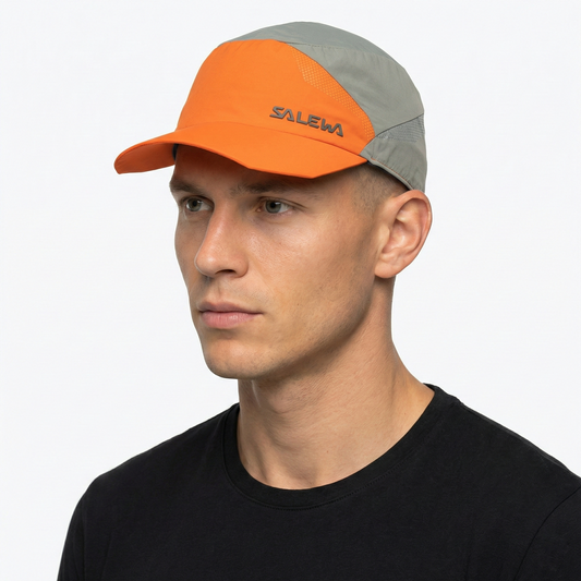 Salewa technical Outdoor Hiking Thrifted Cap - Orange & Grey