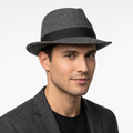 Thrifted H&M Classic Charcoal Grey Unstructured Fedora Cap
