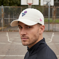 New Era 9FORTY Cream Basketball Hoop Embroidered Baseball Thrifted Cap