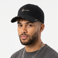 Thrifted Annick Minimalist Black & Gold Sports Baseball Cap