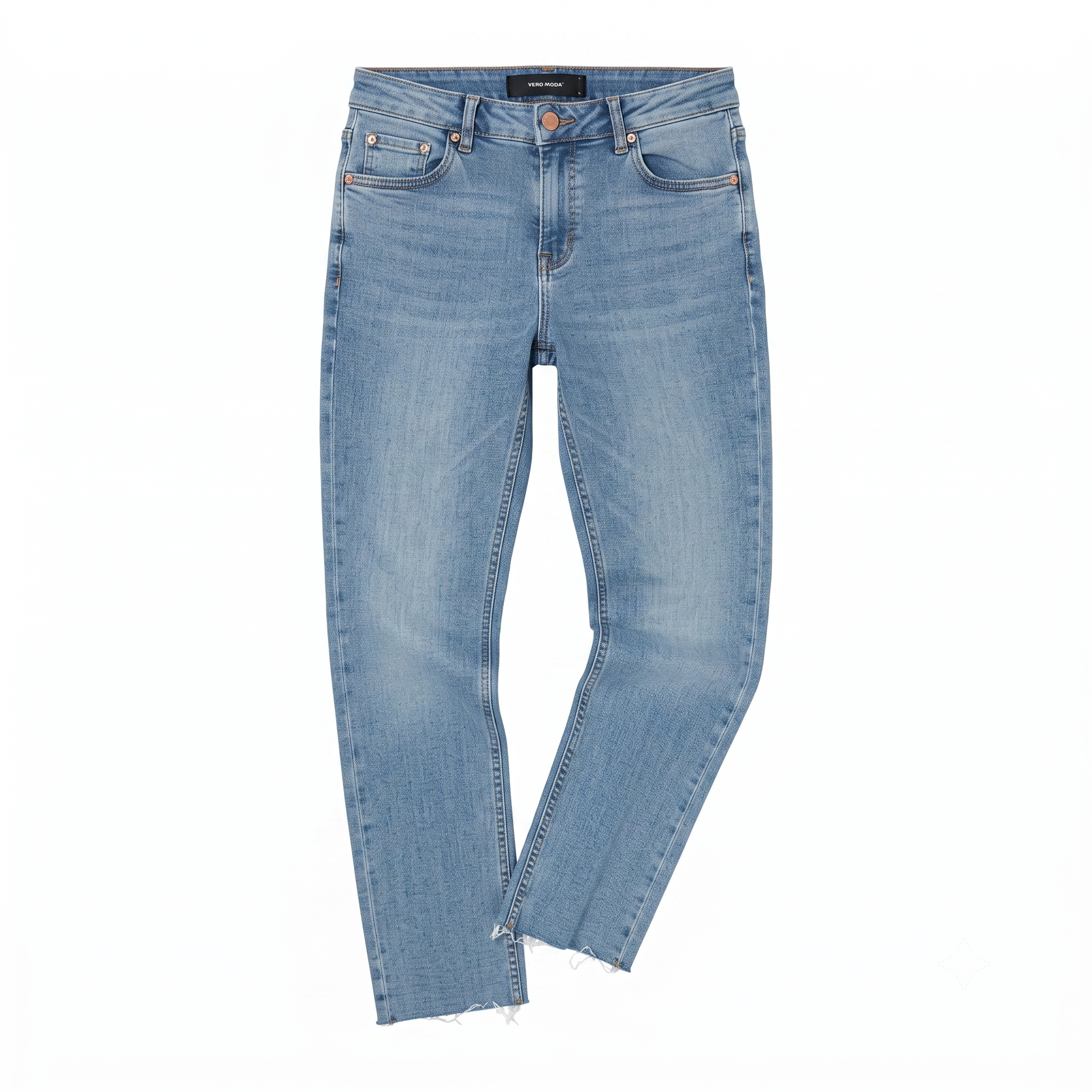 Upset Jeans 100% Cotton Raw Hem Light Blue Jeans Waist:32/ J1104