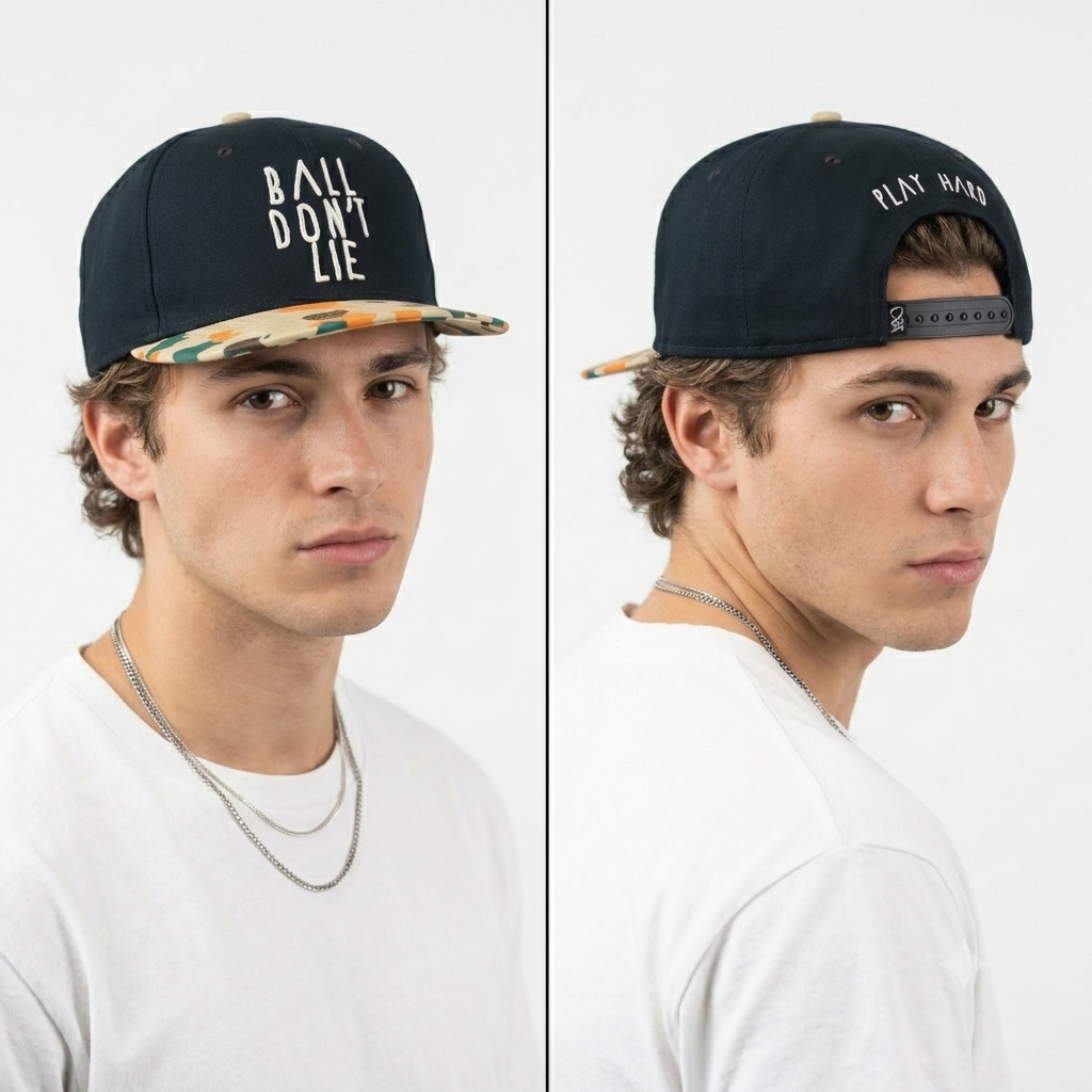 Thrifted K1X Black & Camo "Ball Don't Lie" Snapback Hat | 10801