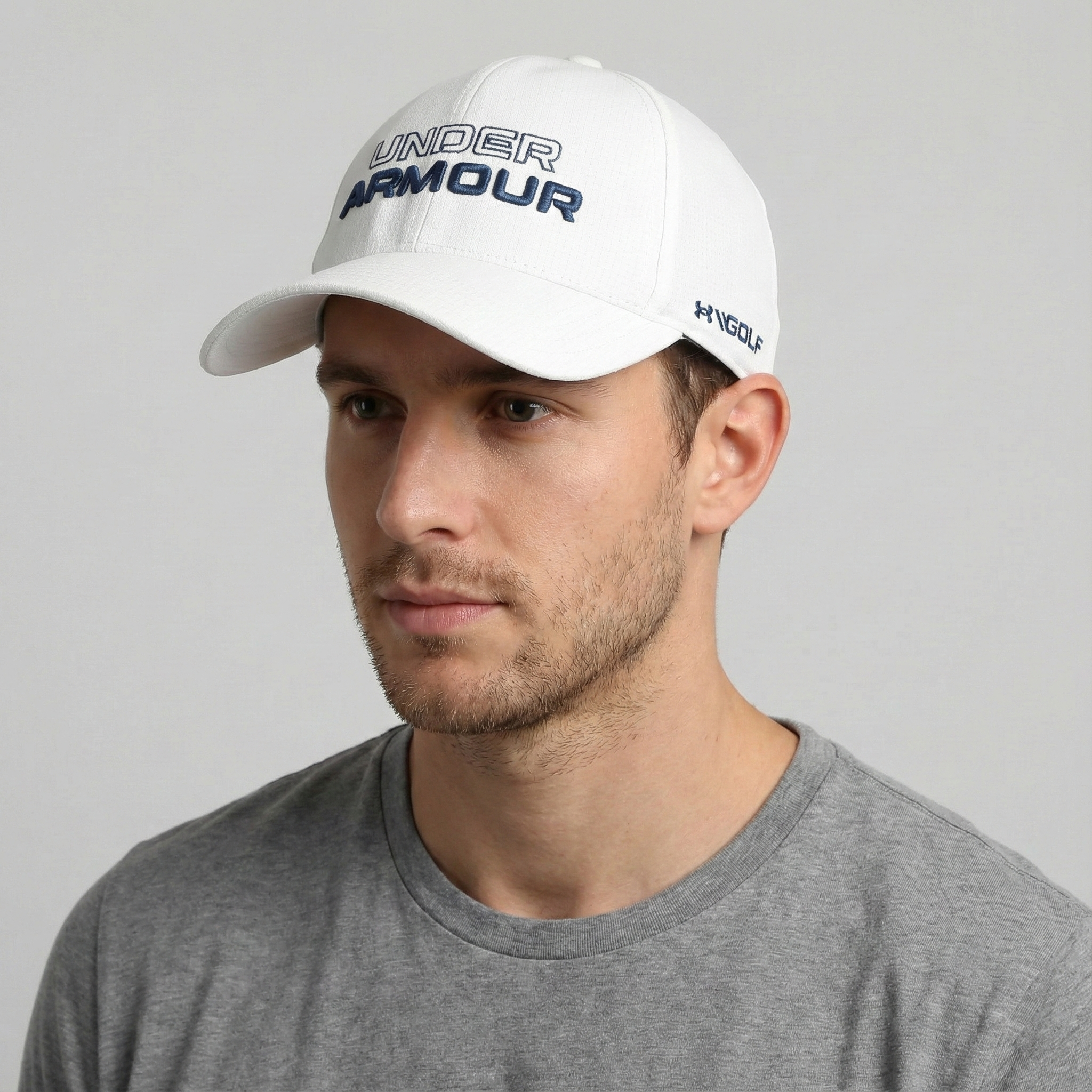 Under Armour Golf ArmourVent™ Performance Thrifted Cap - Breathable White Sport Hat