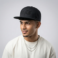 Coca-Cola Logo Baseball Thrifted Cap - All Black Adjustable Hat