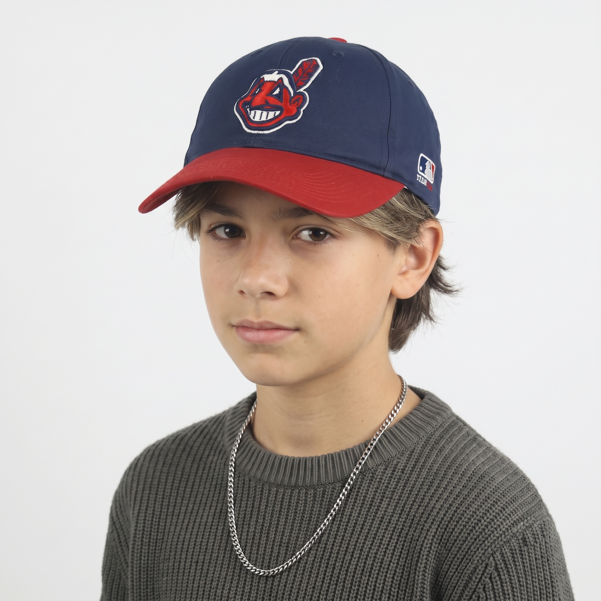 Vintage Cleveland Indians Chief Wahoo MLB Hat | Navy Red Strapback Cap
